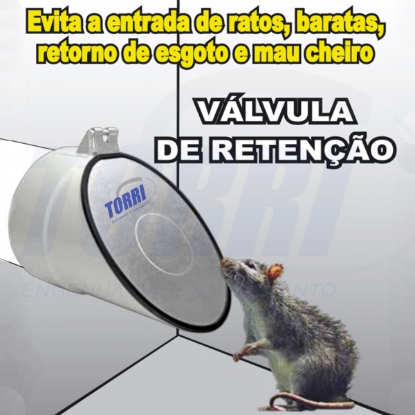 Válvula de retenção de esgoto