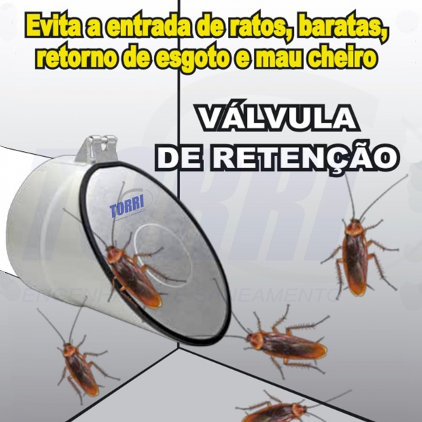 Válvula de retenção de esgoto
