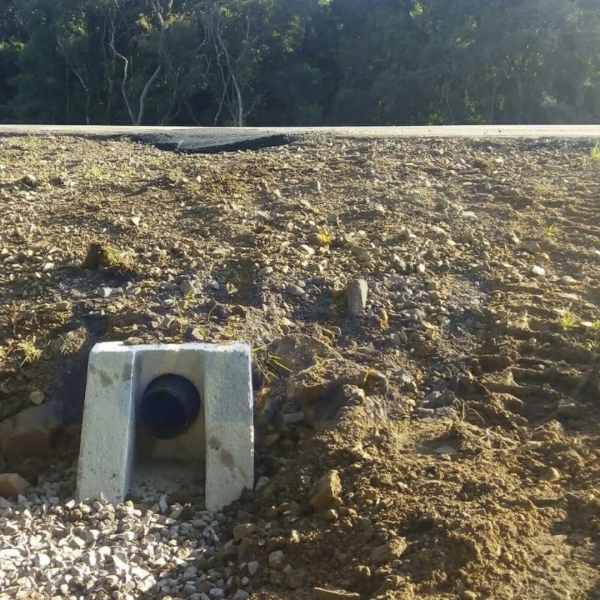 Boca de saída do Dreno