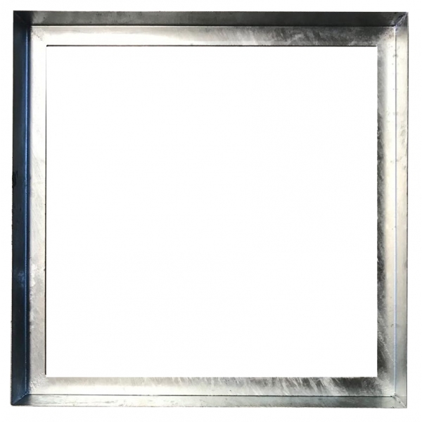 Tampa com caixilho metálico galvanizado