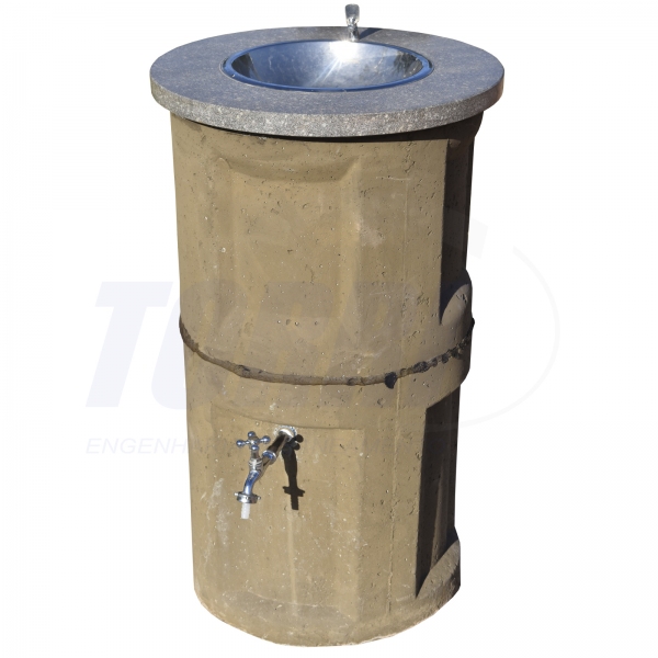 Bebedouro para pessoas em concreto armado pré-moldado