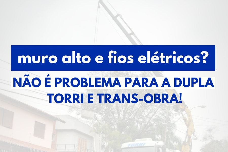 Muro alto e fios eltricos? No  problema para ns!