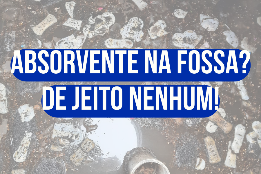 ABSORVENTE NA FOSSA? De jeito NENHUM!