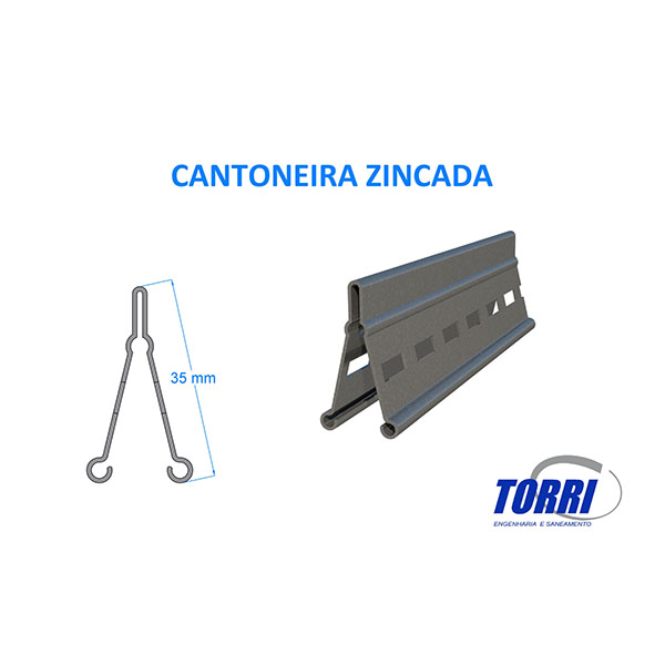 Cantoneira zincada para reboco